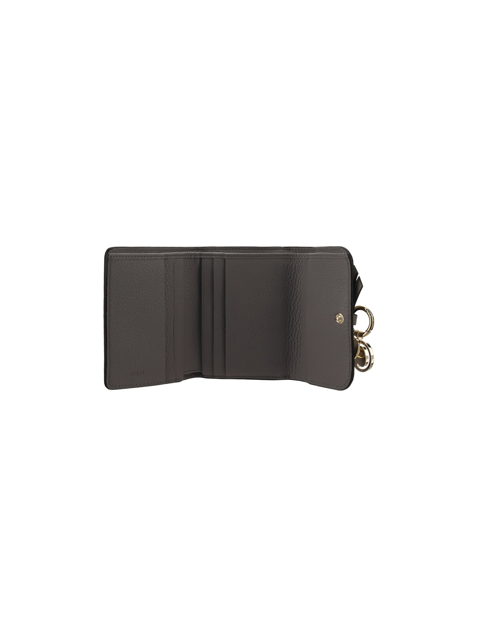 Chloé Alphabet Tri-fold Wallet In Gray
