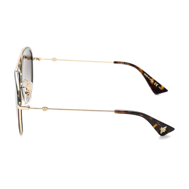 Gucci Aviator Shaped Sunglasses In Multicolor