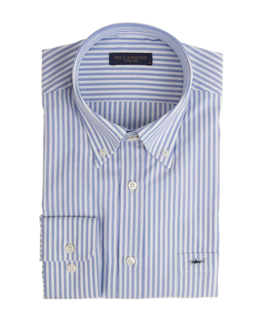 Paul & Shark Long-sleeved Shirt In Blue