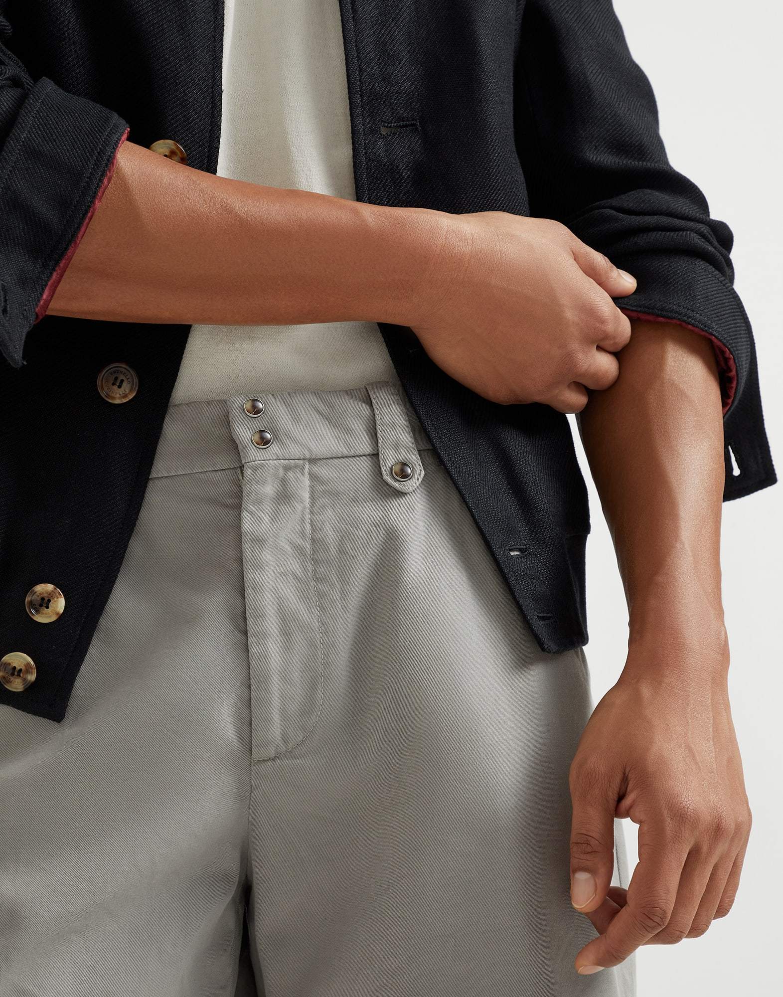Brunello Cucinelli Gabardine-weave Bermuda Shorts In Khaki