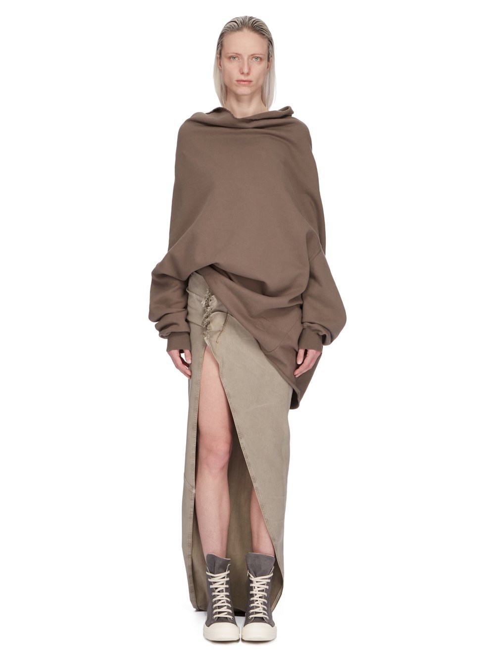 RICK OWENS EDFU DENIM SKIRT