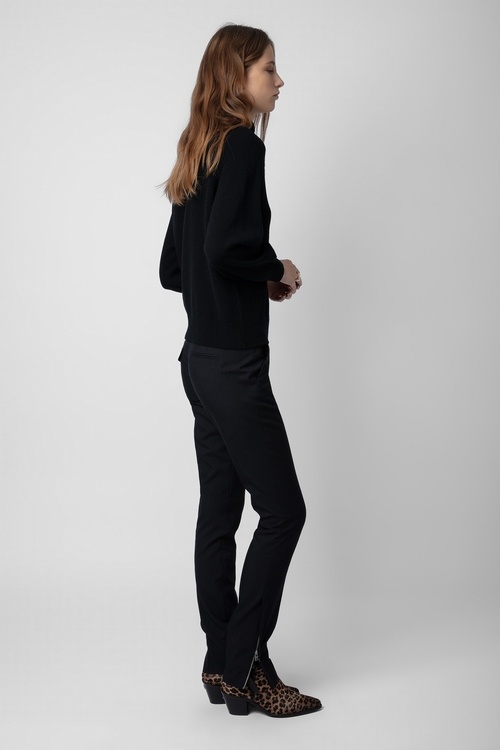 Shop Zadig & Voltaire Roll-neck Cashmere Jumper In Black