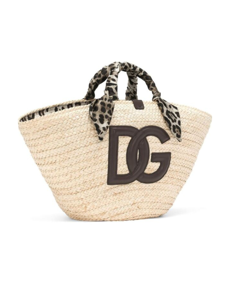 Dolce & Gabbana Kendra Logo-patch Tote Bag In Nude