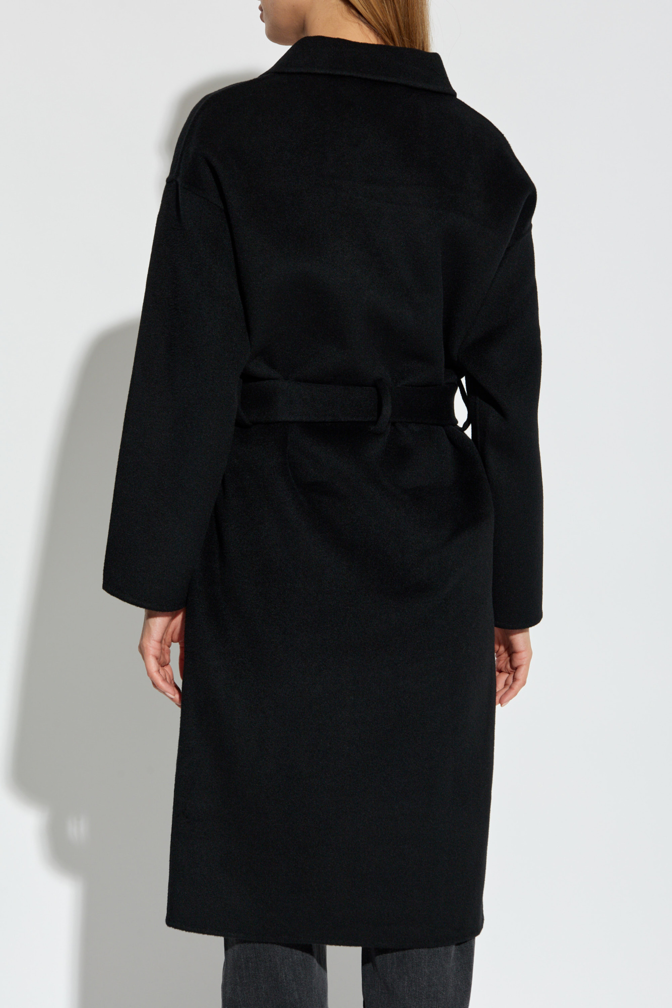ANINE BING BELTED DOUBLE-BREASTED COAT