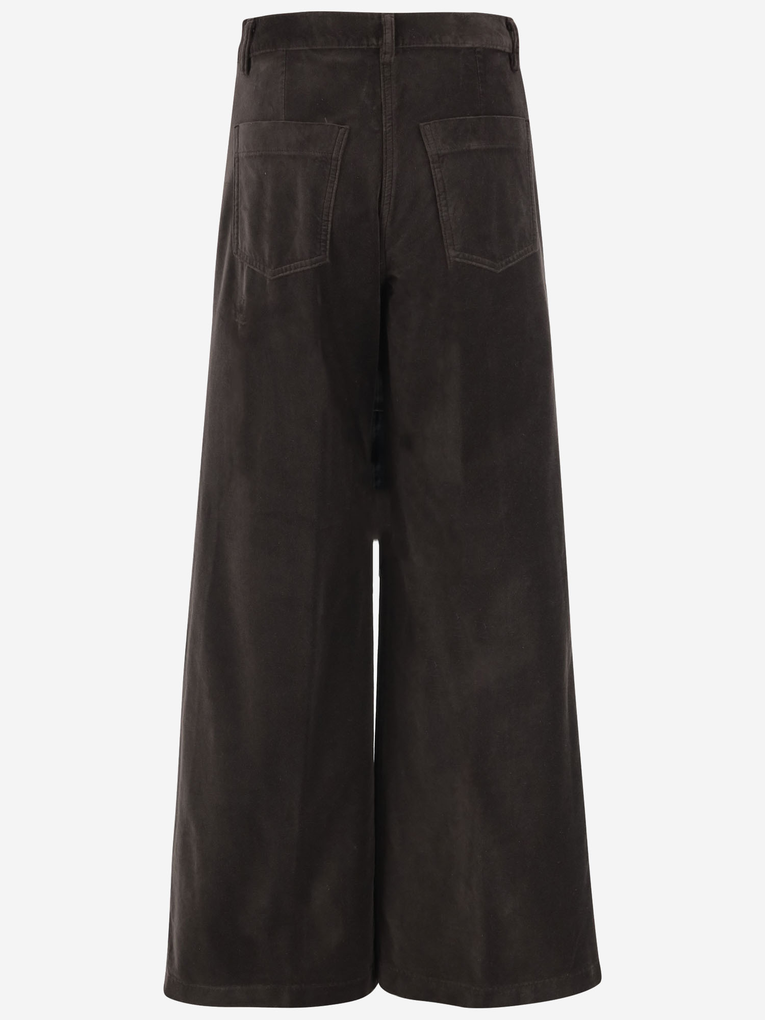 Aspesi Wide-leg Trousers Featuring Pockets In Black