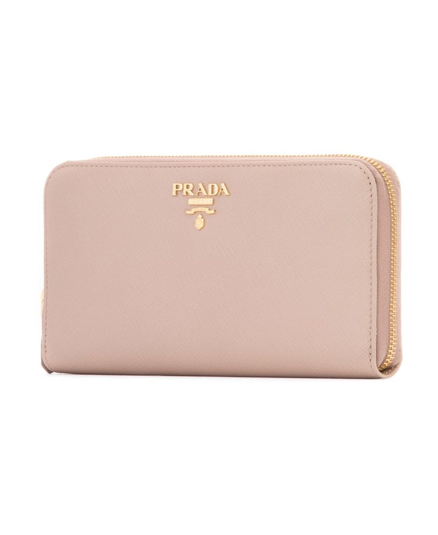 Prada Large Saffiano Leather Wallet In Pink