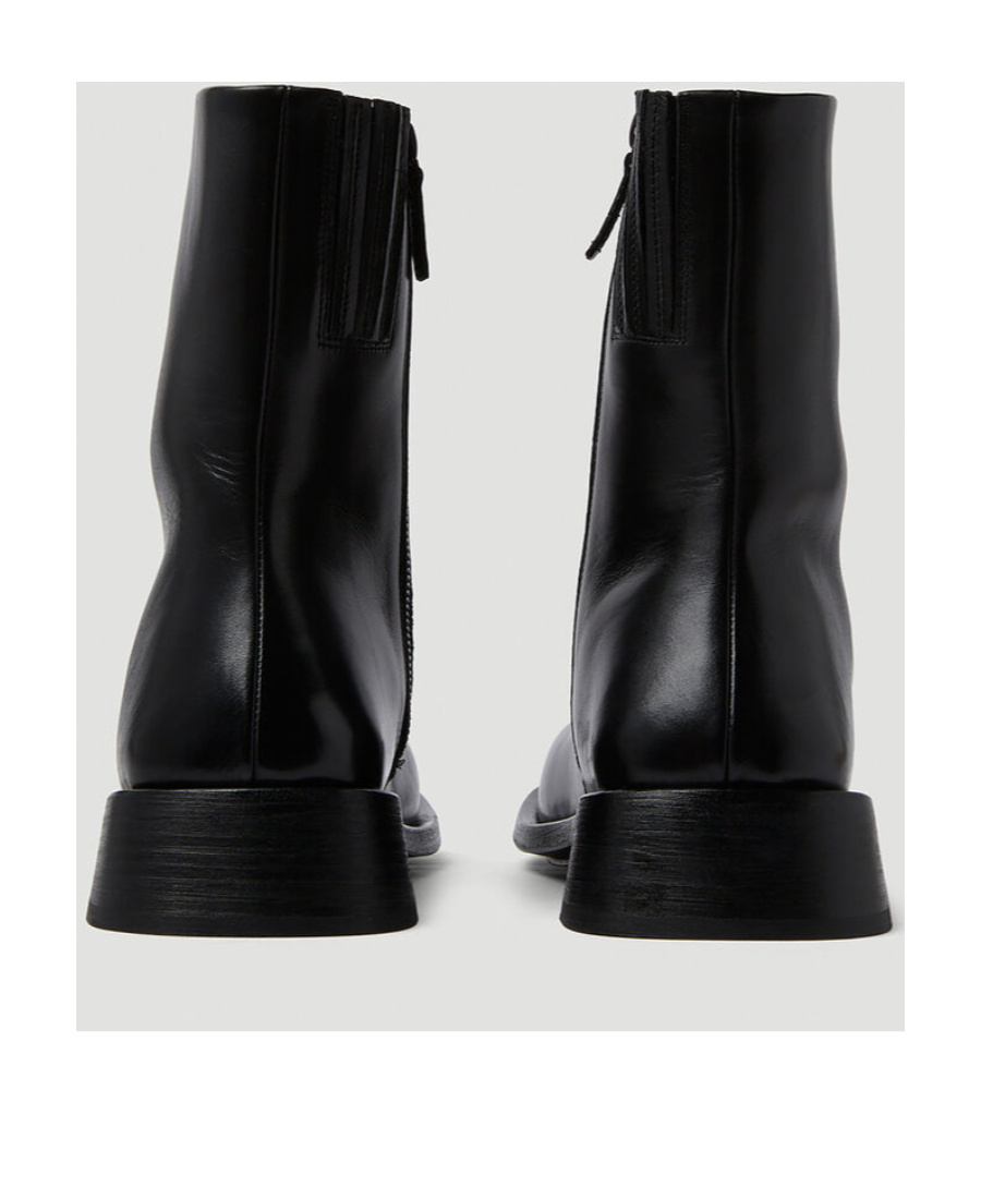 Marsèll Square-headed Boots In Black