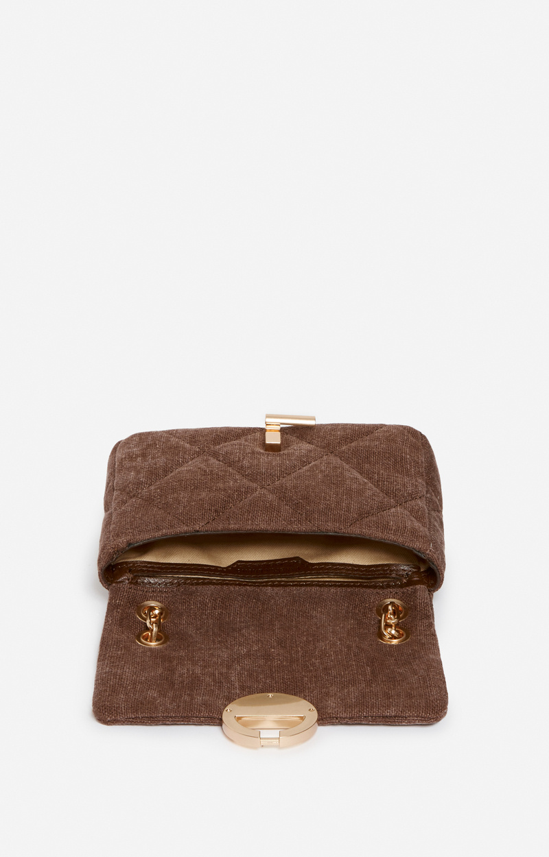 Vanessa Bruno Flap Shoulder Bag In Brown