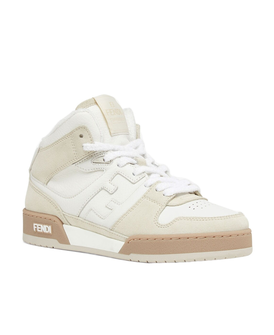 Fendi Match High-top Sneakers In White