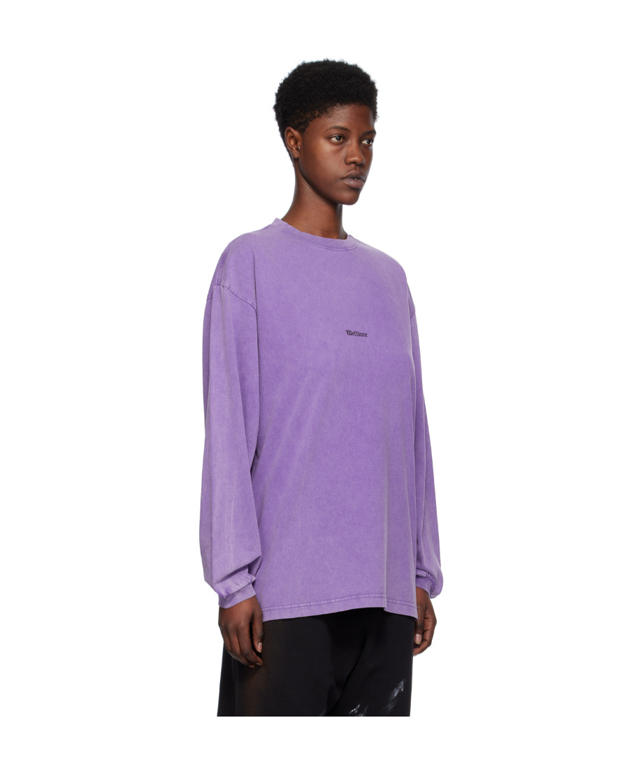 We11 Done Graphic-print Cotton T-shirt In Purple