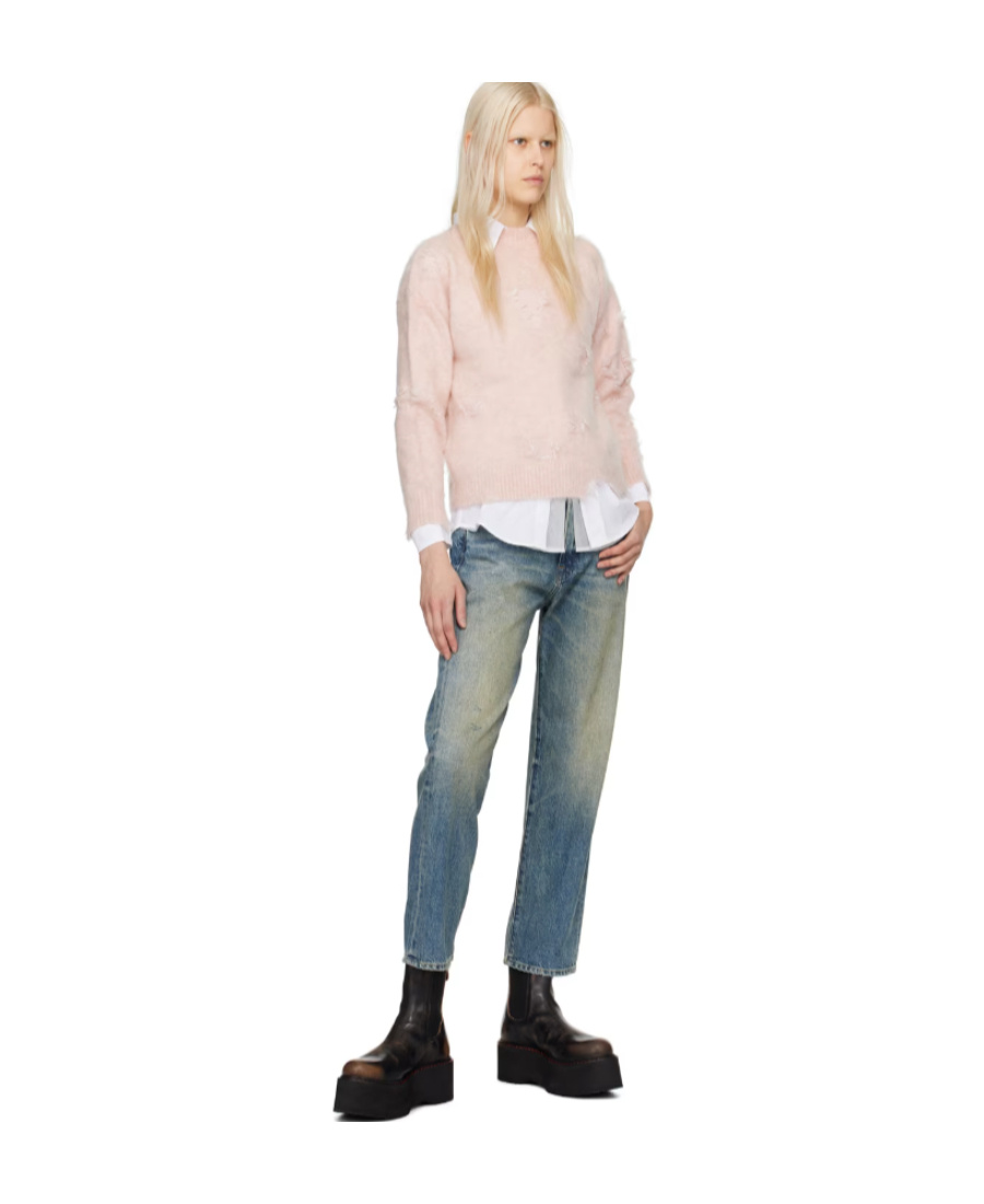 R13 Cropped Wide-leg Jeans In Blue