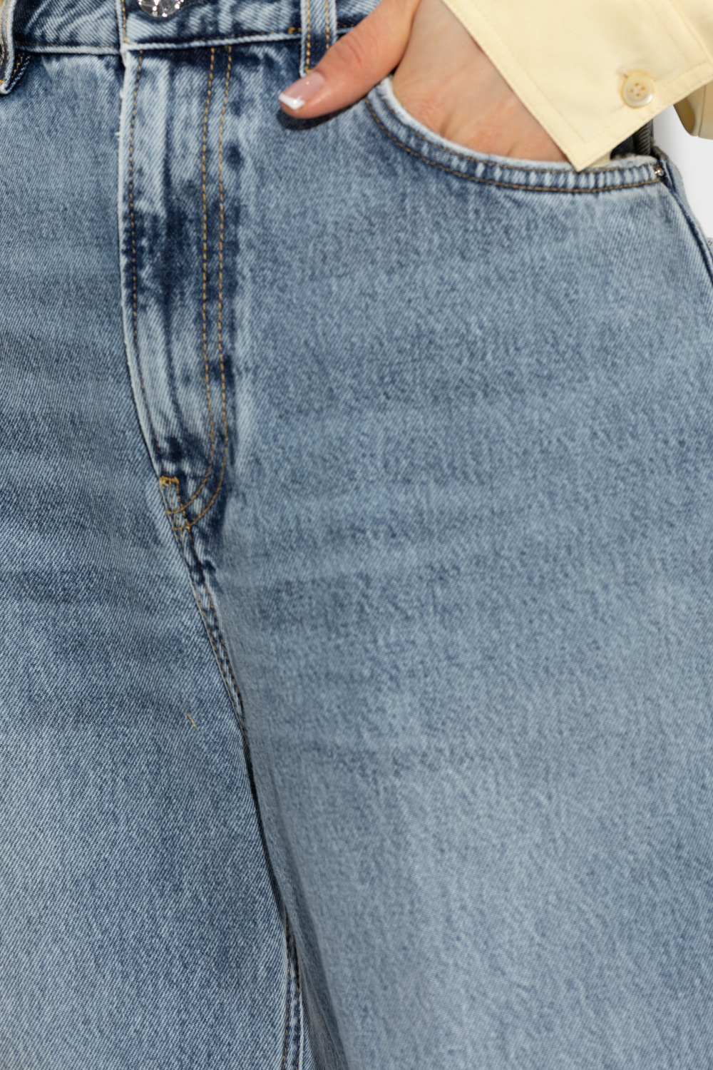Totême Straight Jeans In Gray