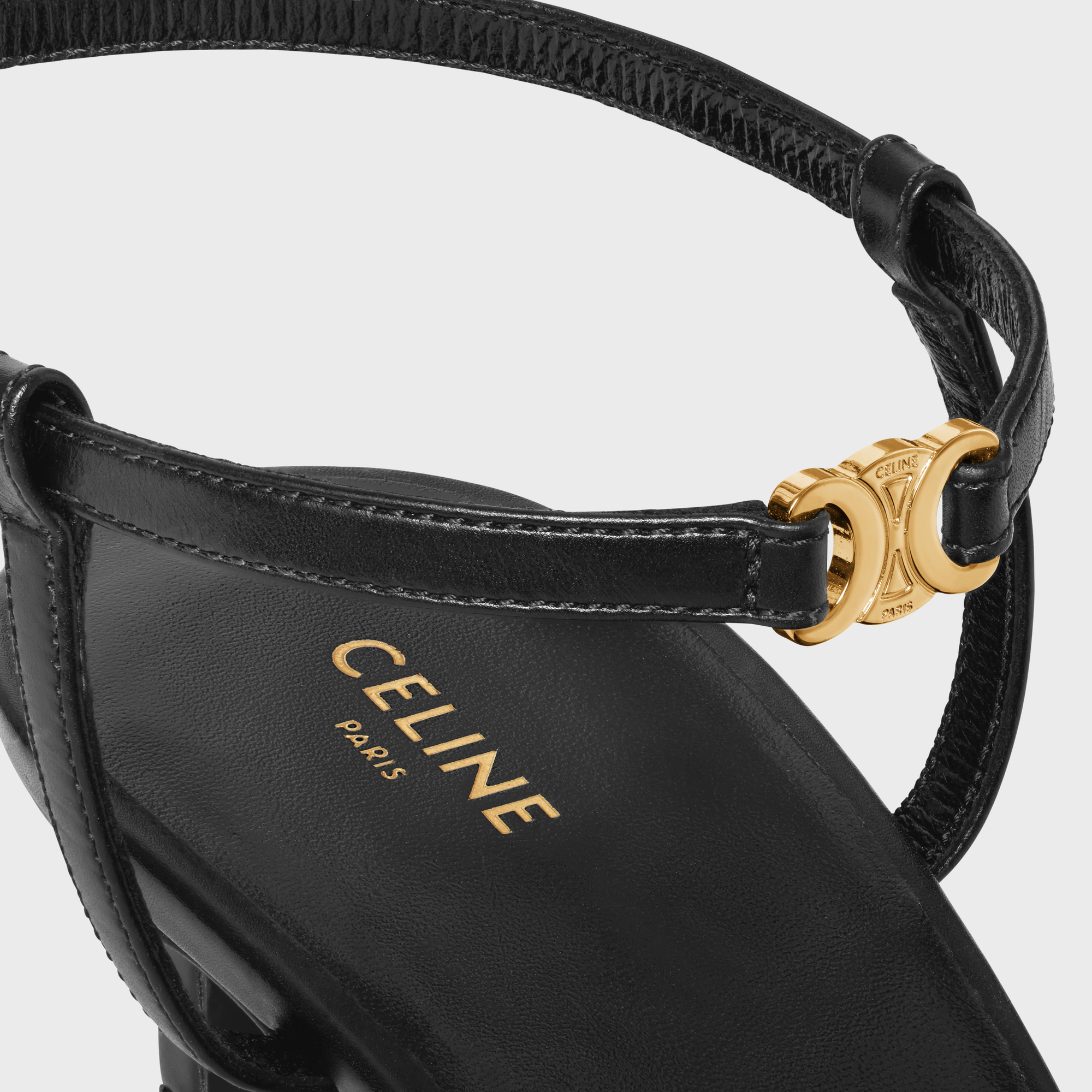 Celine Pointed High-heeled Sandals In Black