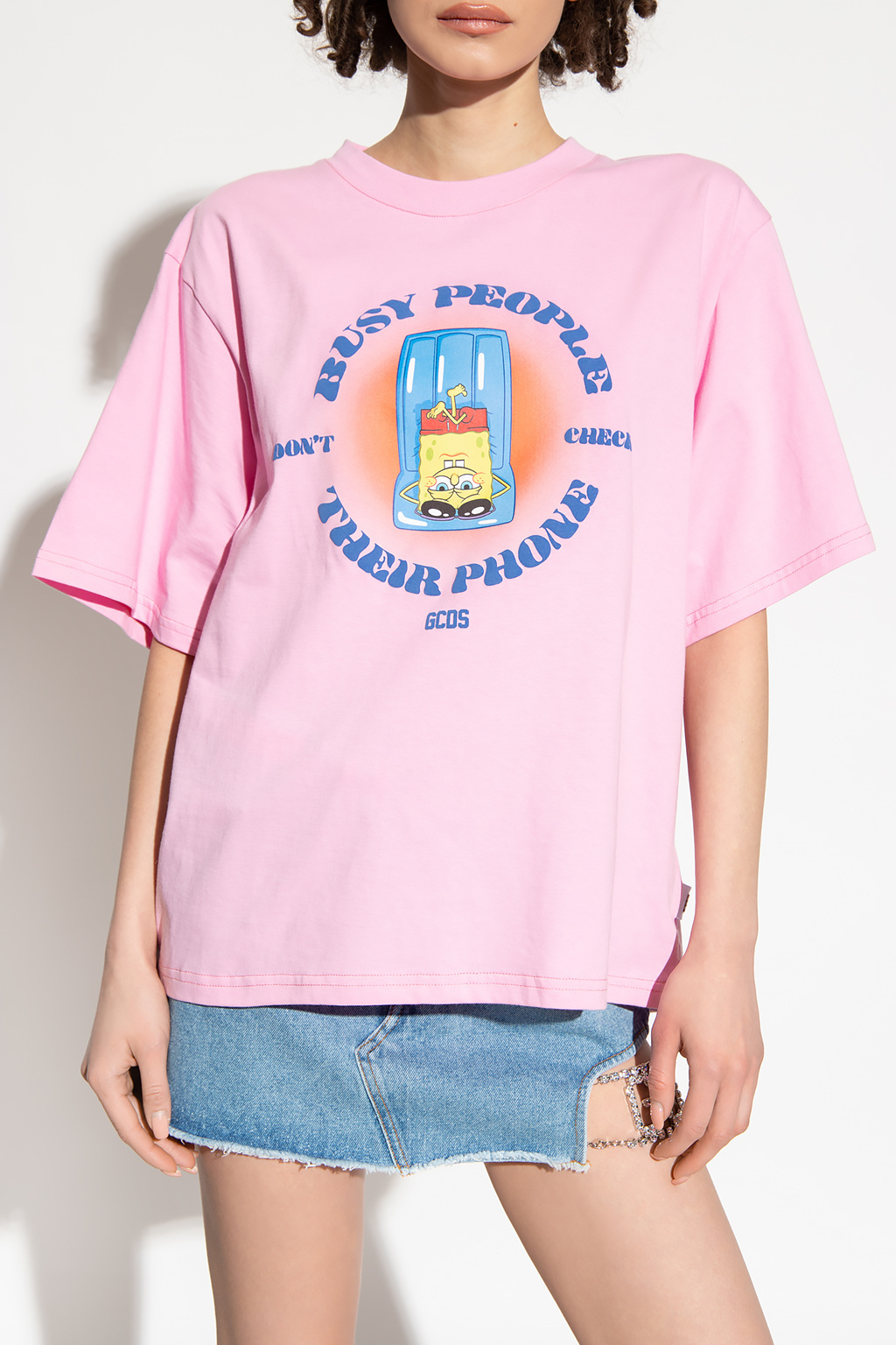 Gcds Spongebob Busy People T-shirt In Pink