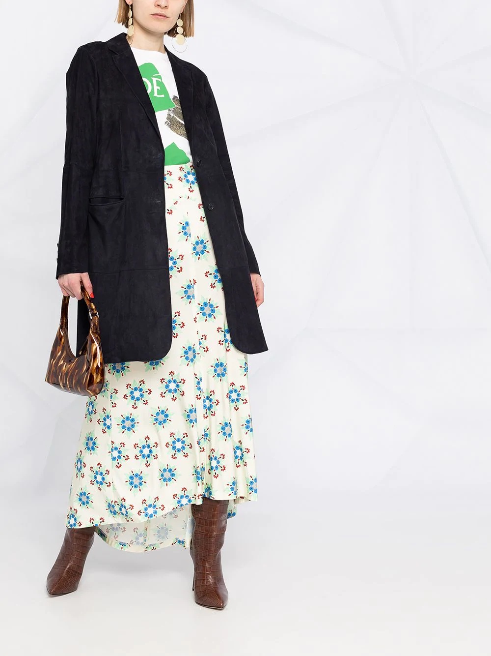 P.A.R.O.S.H COLLARED SUEDE COAT