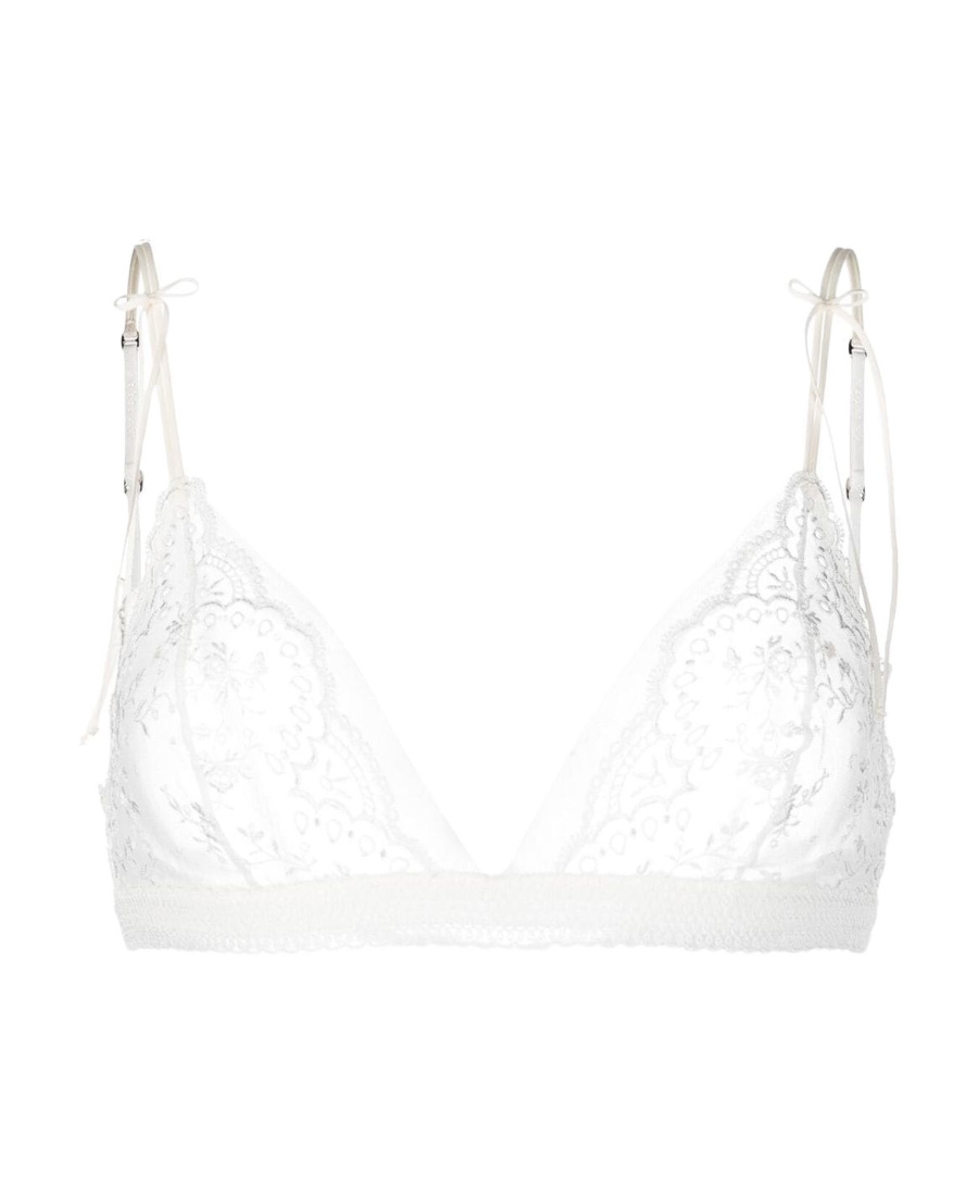 Shop La Perla Lace Triangle Bra In White