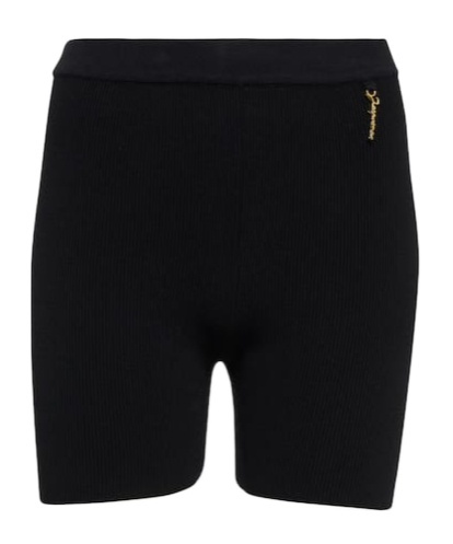 Jacquemus Le Short Pralu Ribbed-knit Shorts In Black