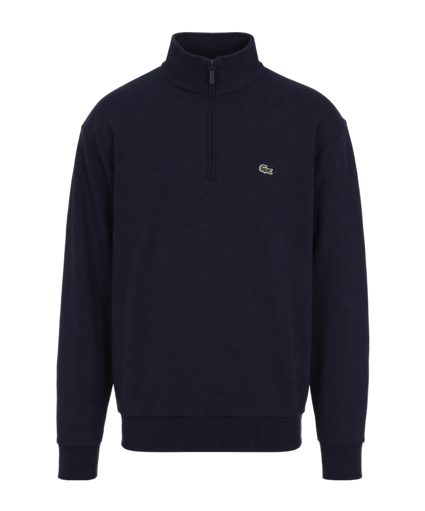 Lacoste Logo Patch Half-zip Sweatshirt In Blue