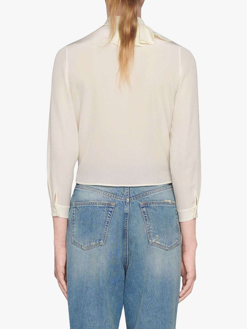 Gucci Crêpe De Chine Ruffle Blouse