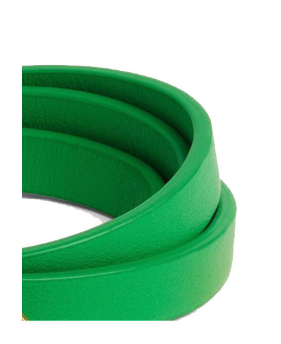 Bottega Veneta Triangle-shape Buckle-fastening Belt In Green