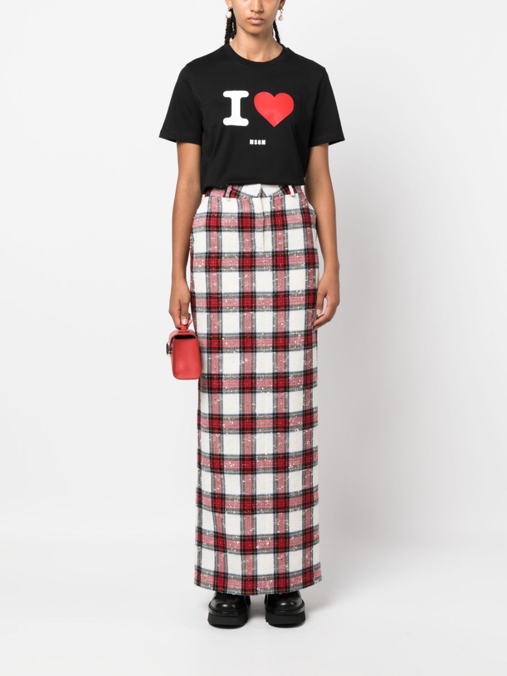 Msgm Logo-print Cotton T-shirt In Black