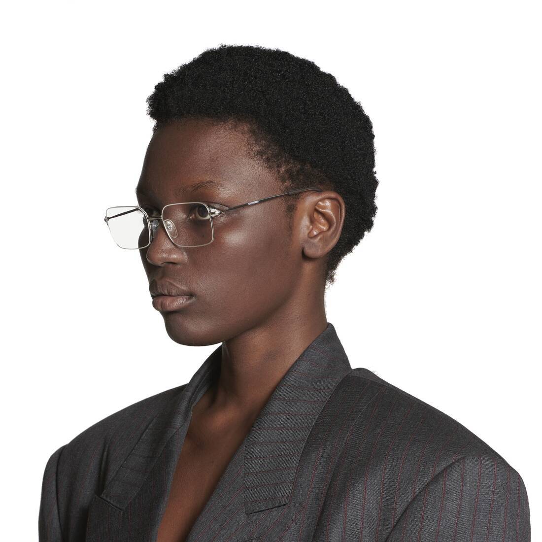 Balenciaga Rectangle Rimless Glasses In White
