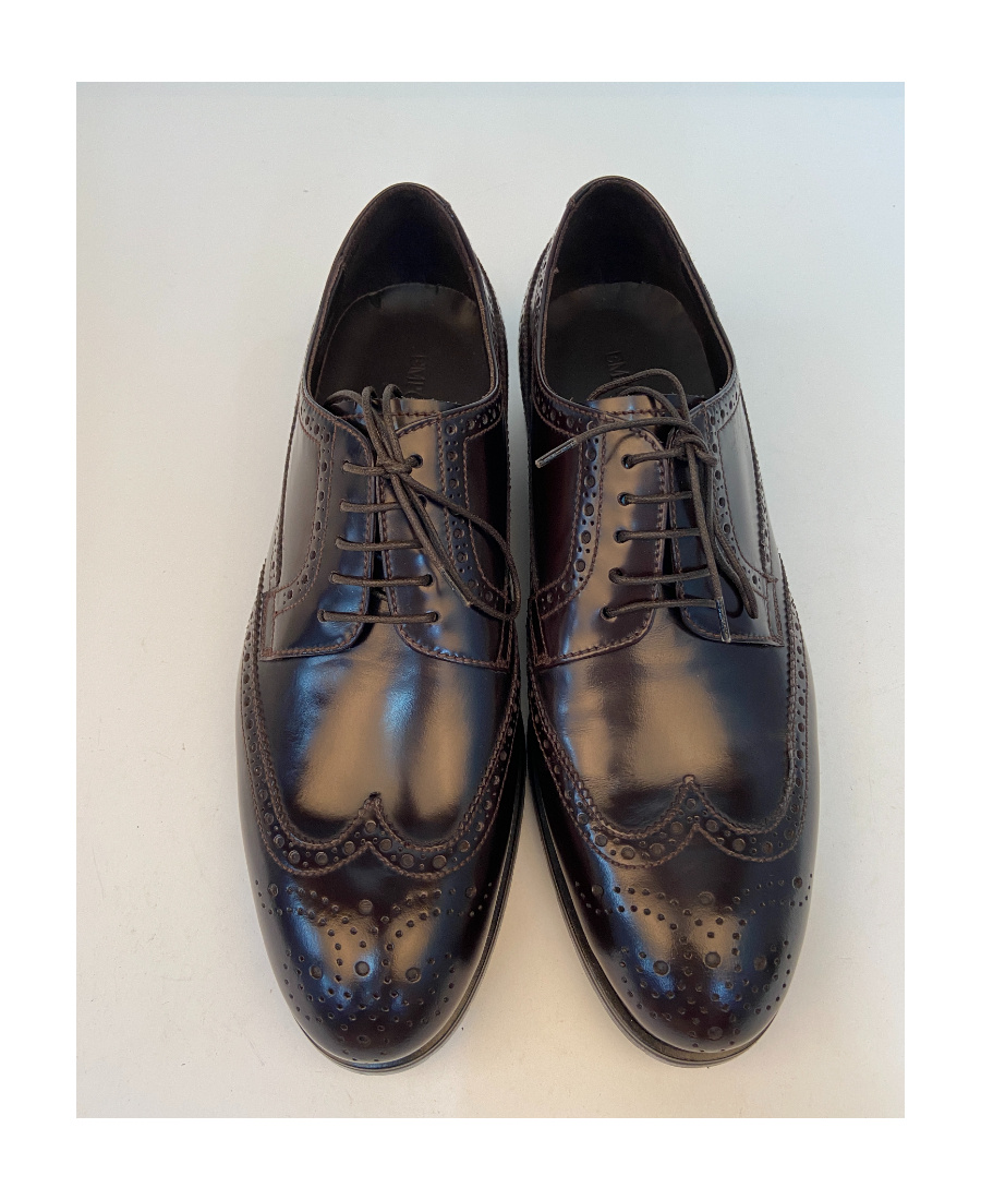 Emporio Armani Logo Business Dress Shoes In Black
