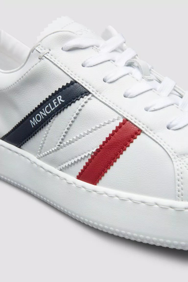 Shop Moncler Monaco M Low-top Casual Sneakers In White