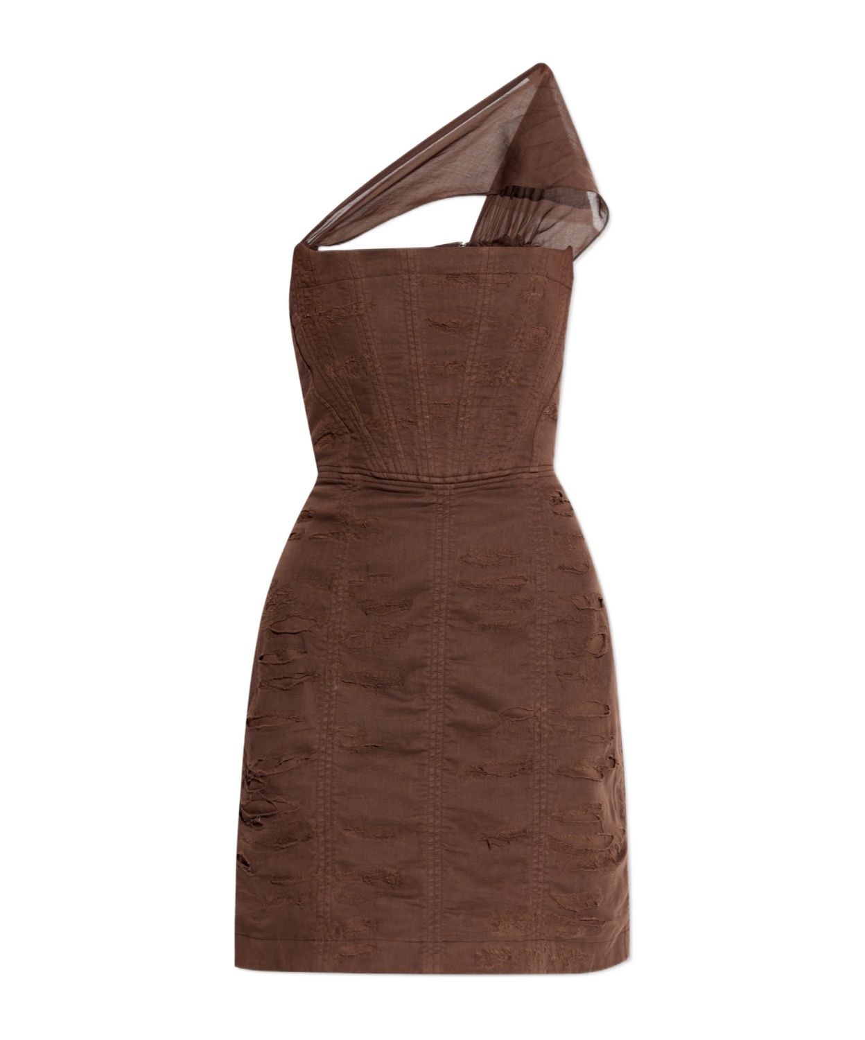 Dsquared2 One-shoulder Mini Dress In Green