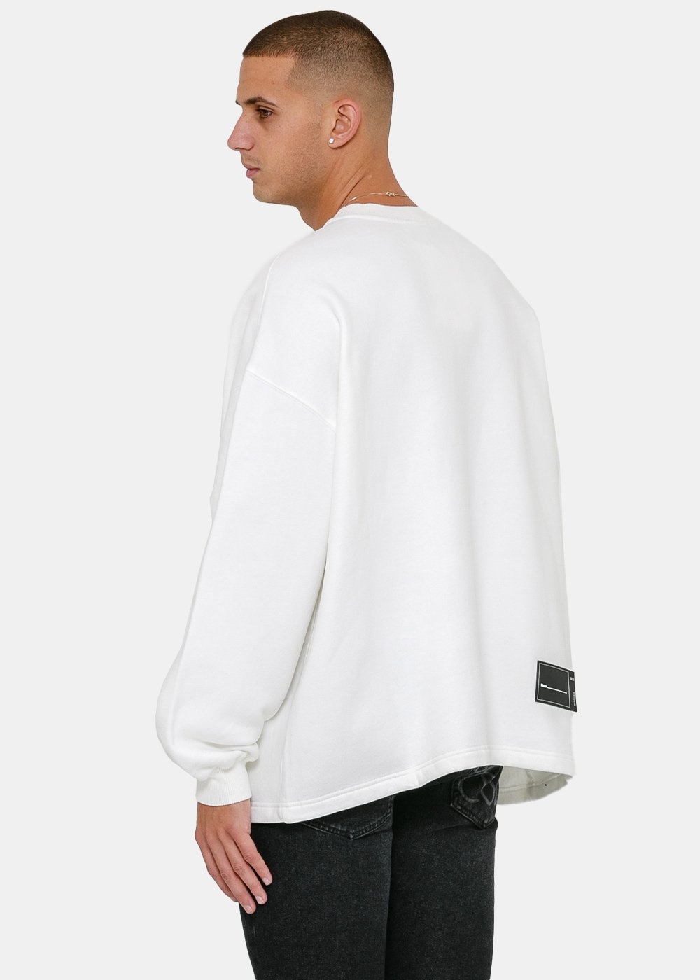 We11 Done Logo Print Sweatshirt In White