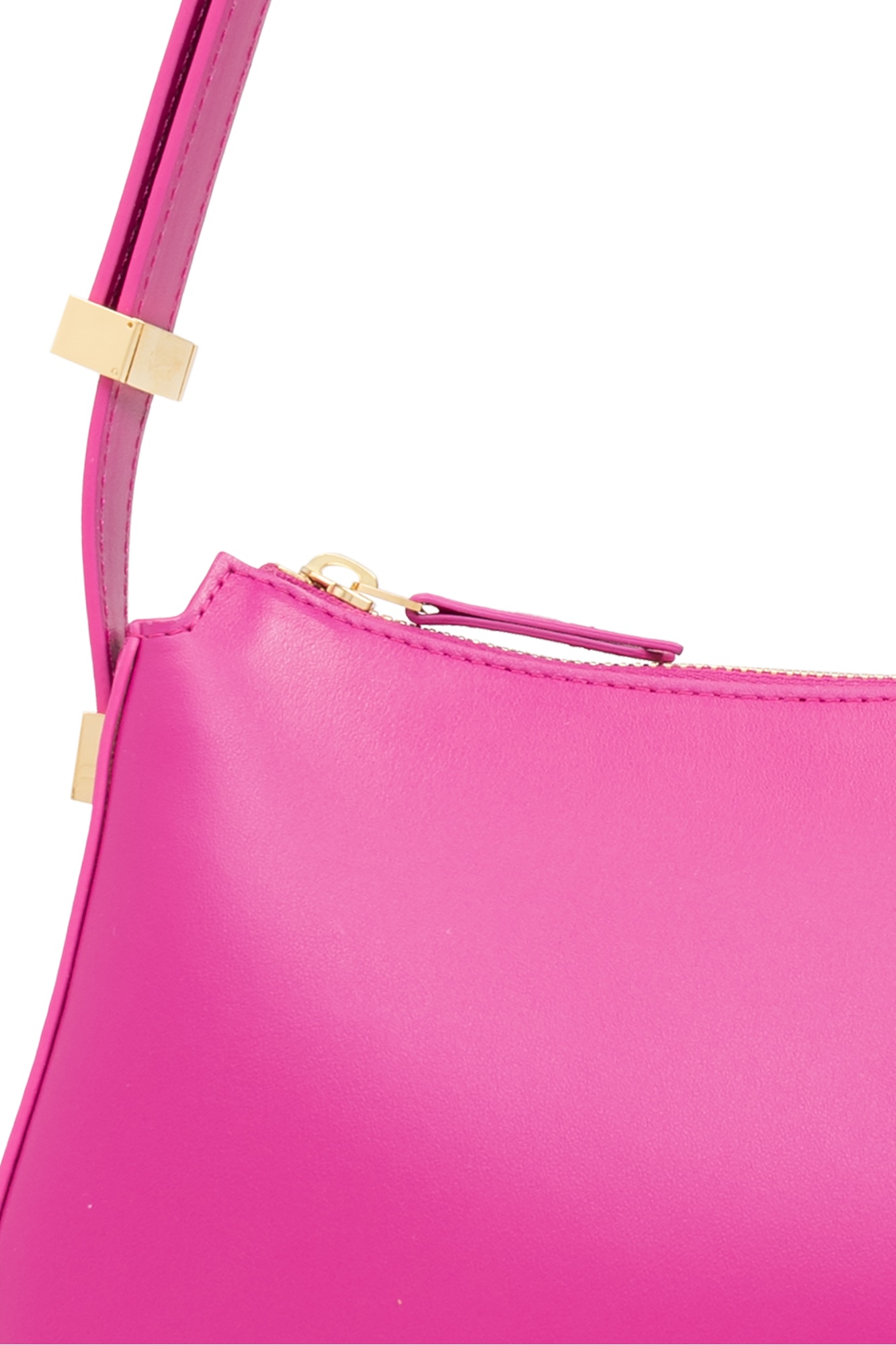 Shop Lanvin Concerto Leather Shoulder Bag In Pink