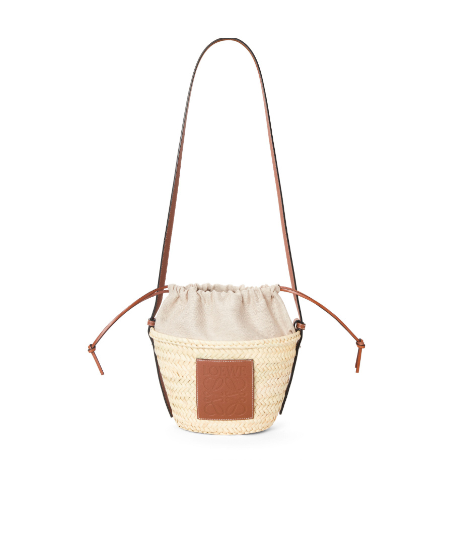 Loewe Lanyard Bucket Shoulder Bag In Nude
