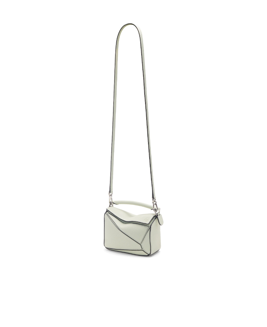 Loewe Mini Puzzle Shoulder Bag In Green
