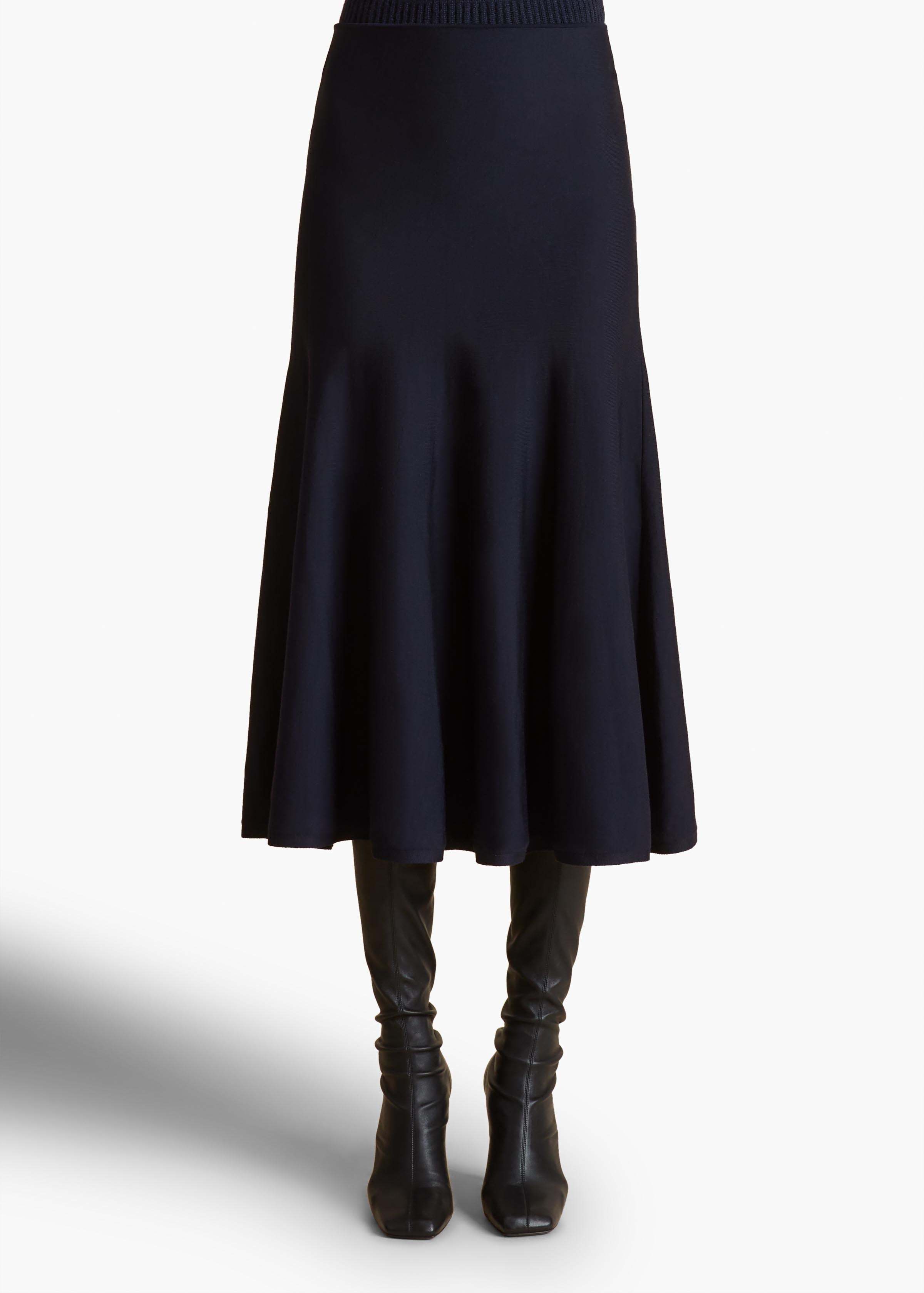 Shop Khaite Mayu Skirt In Black