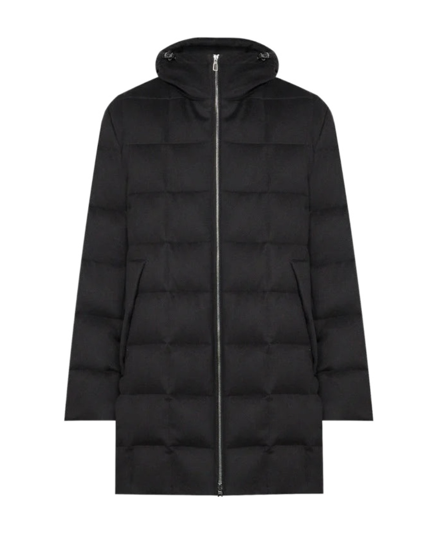 Loro Piana Long-sleeved Hooded Cotton-padded Suit In Black