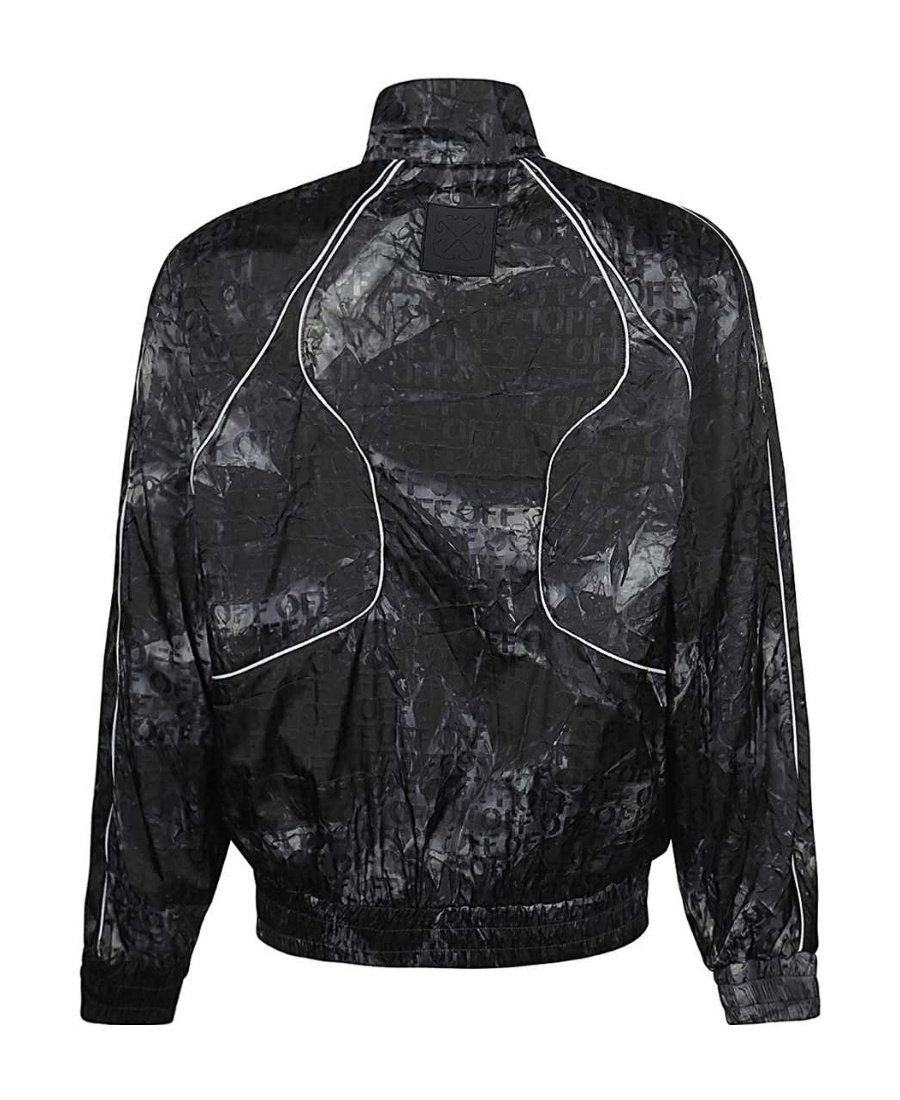 Off-white Men's Off Ao Biker Windbreaker Black In Black