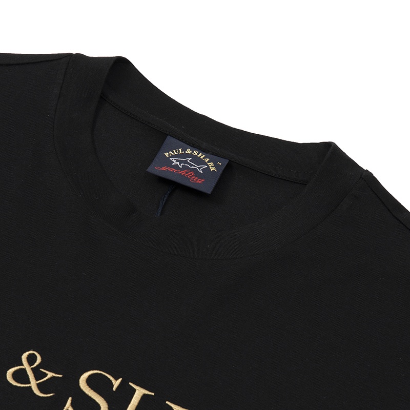 Shop Paul & Shark Logo-print T-shirt In Black