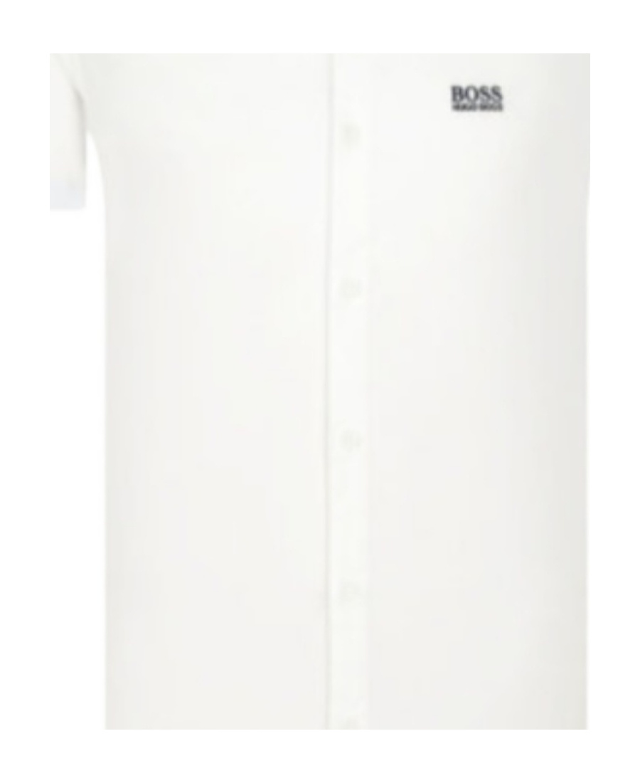 Hugo Boss White Logo Detail Short-sleeved Shirt In White