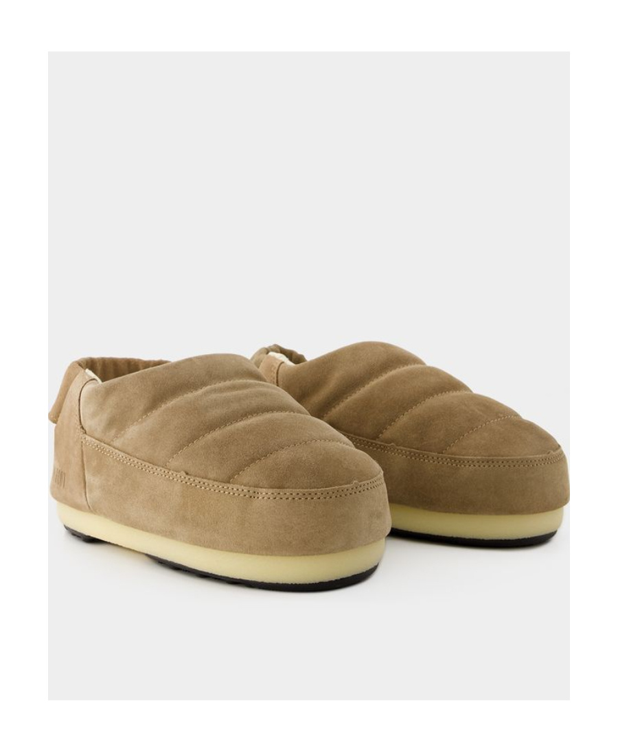 Moon Boot Evolution Sandals - - Suede - Sand In Brown