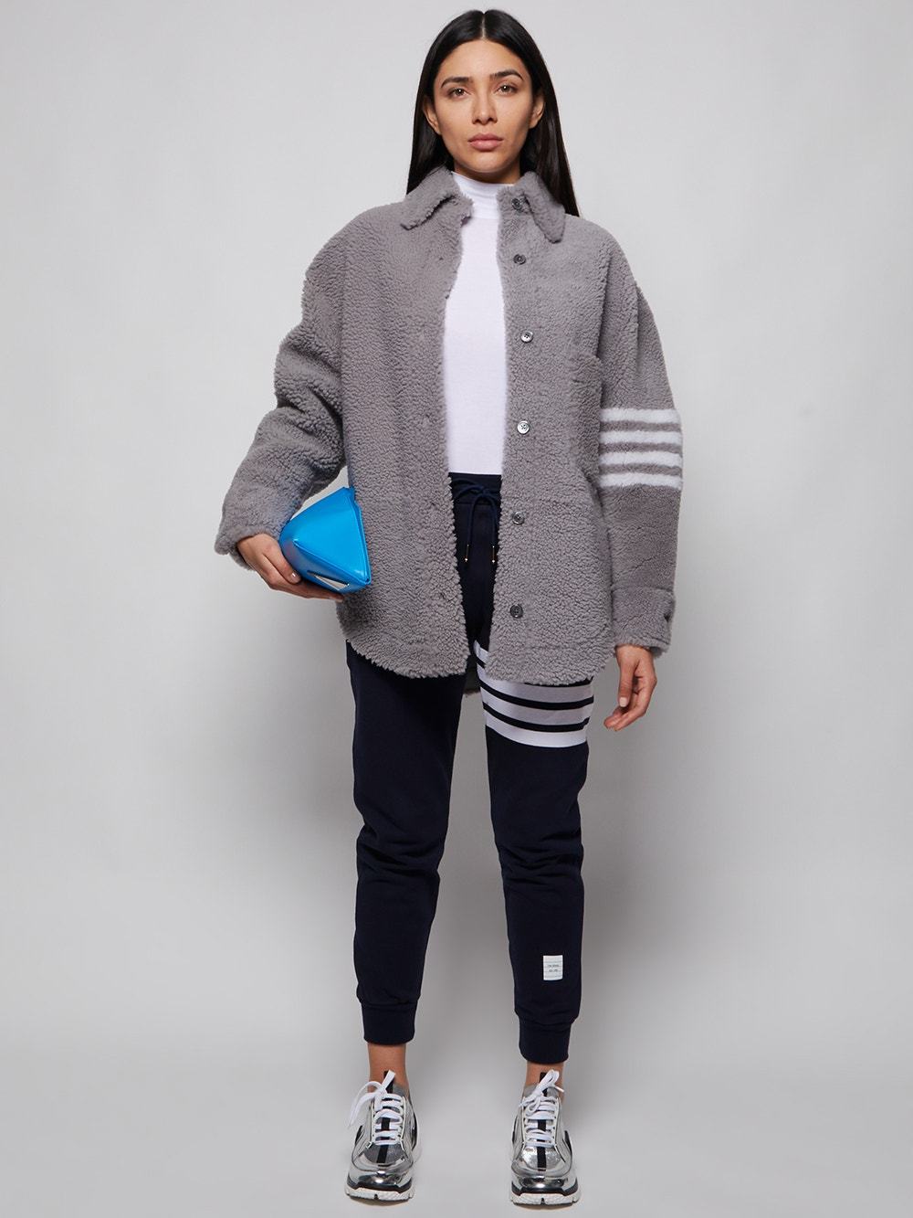 Thom Browne Four Striped Sweatpants In Black