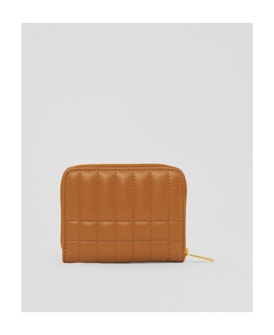 Burberry Lola Quilted Leather Wallet In Brown