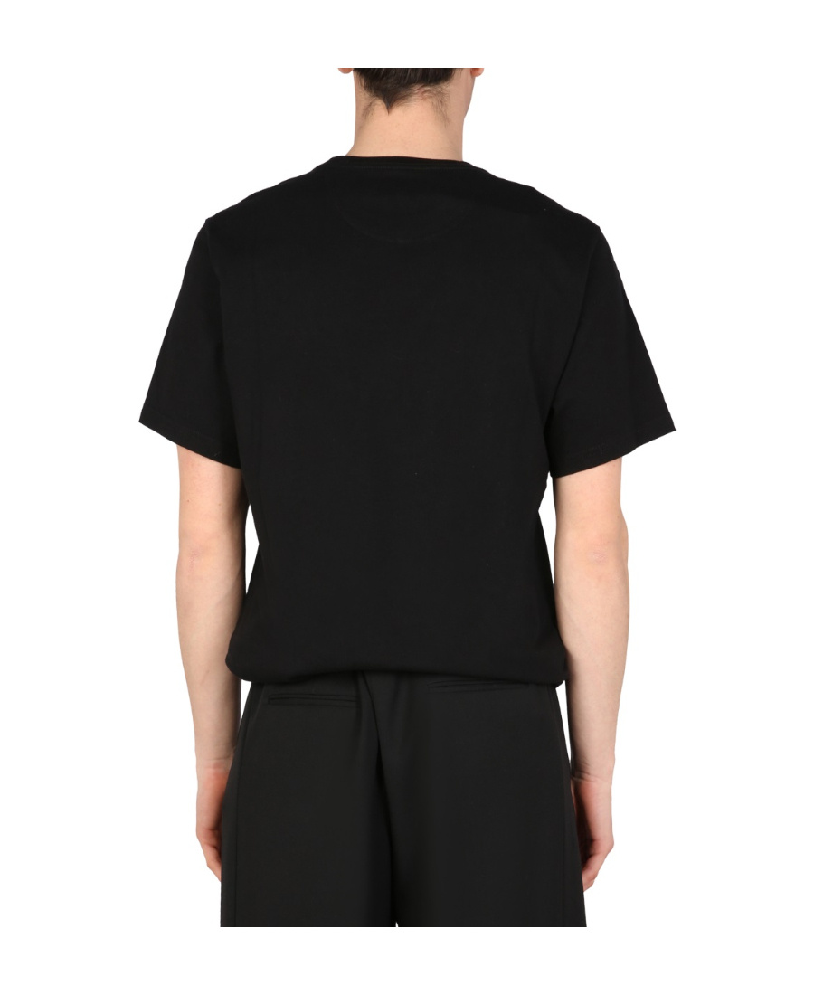 Shop Barbour Logo-embroidered Cotton T-shirt In Black
