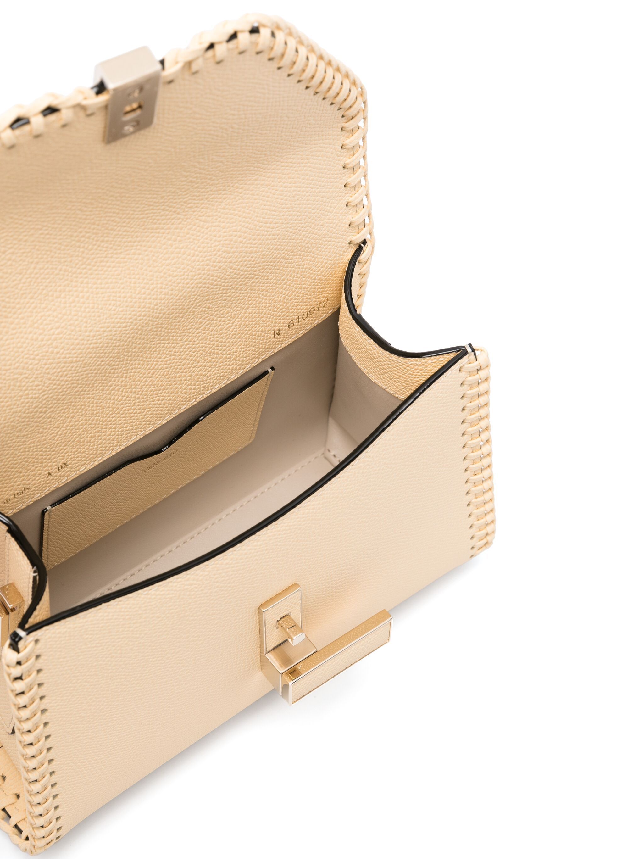 Valextra Flip Shoulder Bag In Nude
