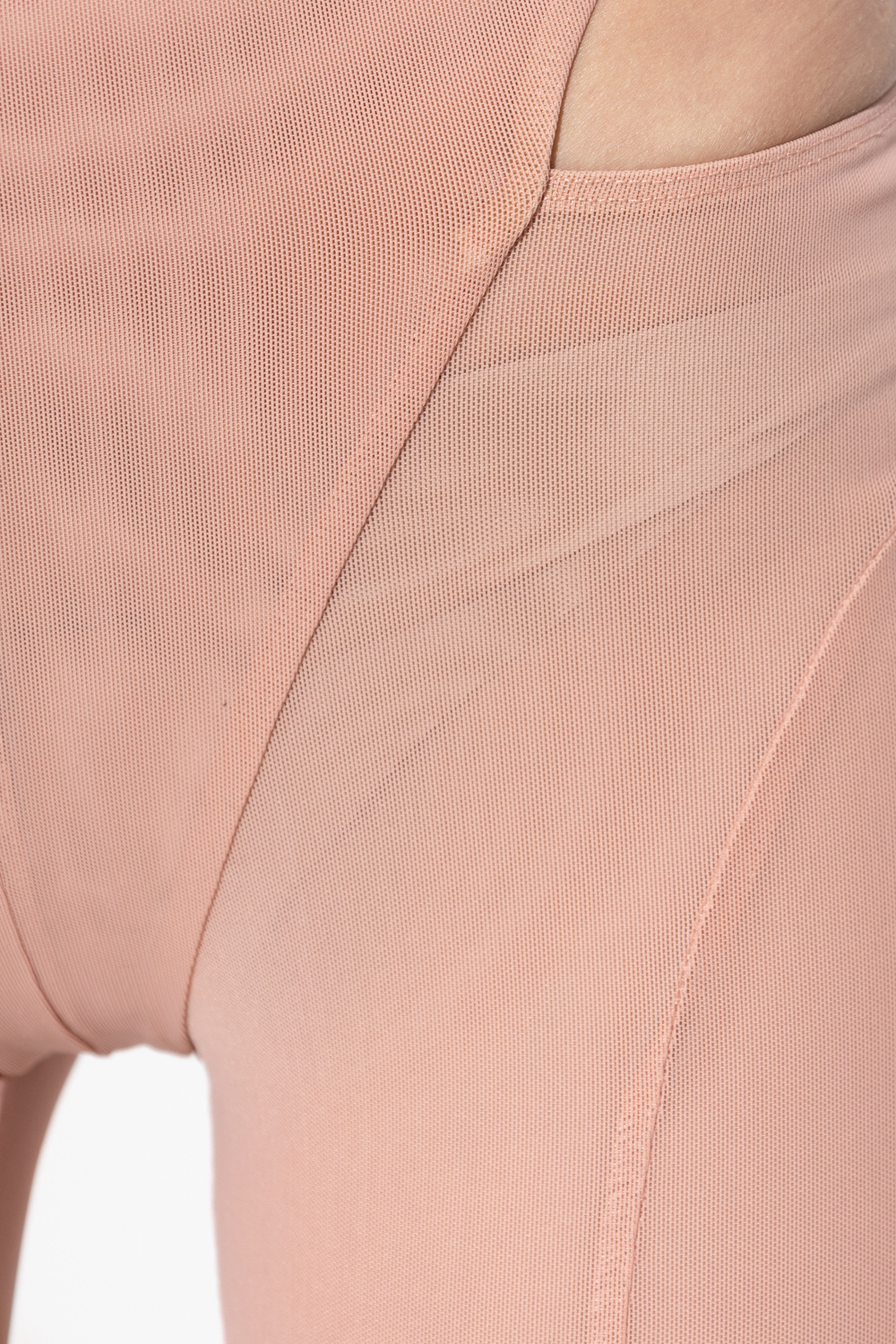 Shop Misbhv Cut-out Cycling Shorts In Nude