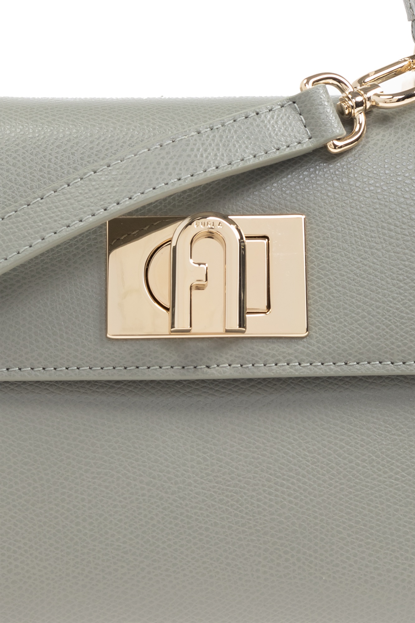Furla 1927 Twist-lock Mini Tote Bag In Gray