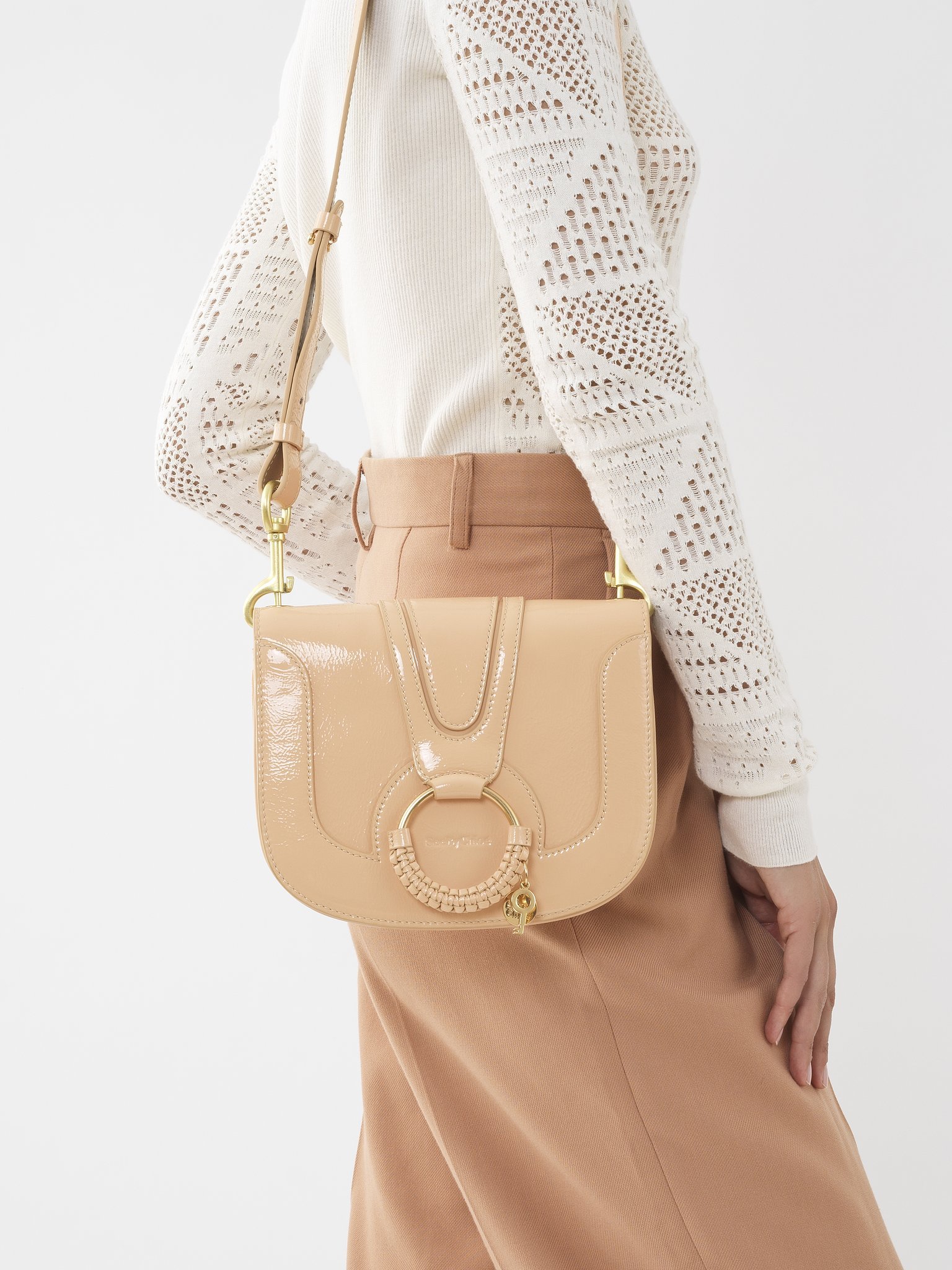 See By Chloé Logo Shoulder Bag In Nude