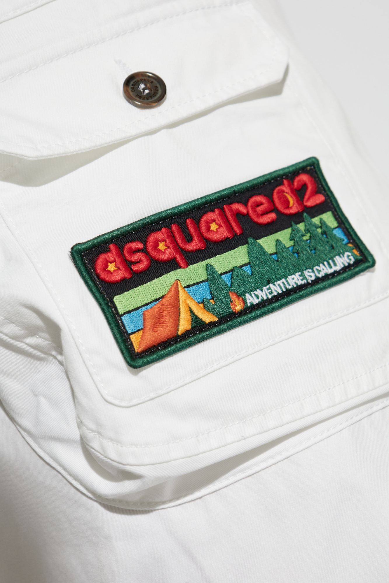 Dsquared2 Tapered Cargo Trousers In White