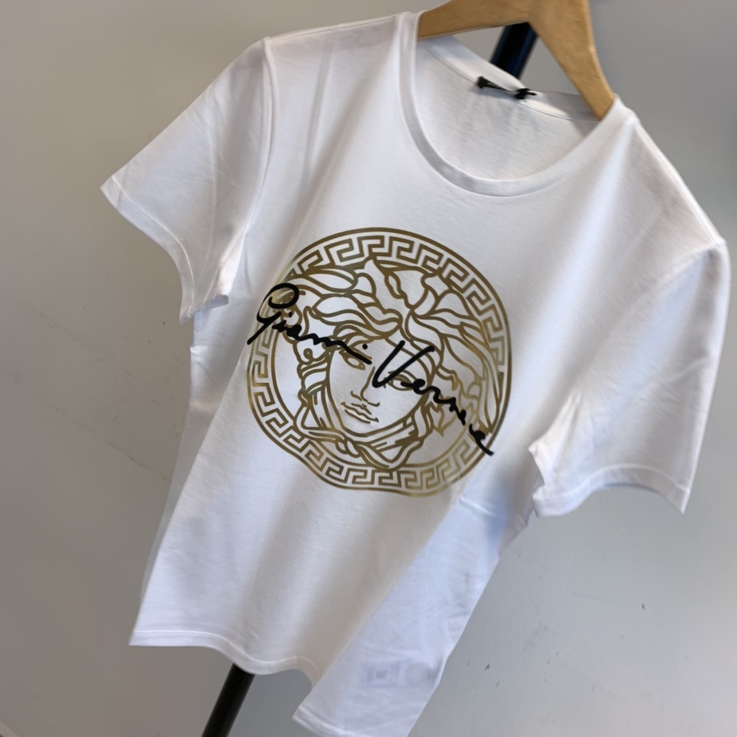 Versace Medusa Crew-neck T-shirt In White