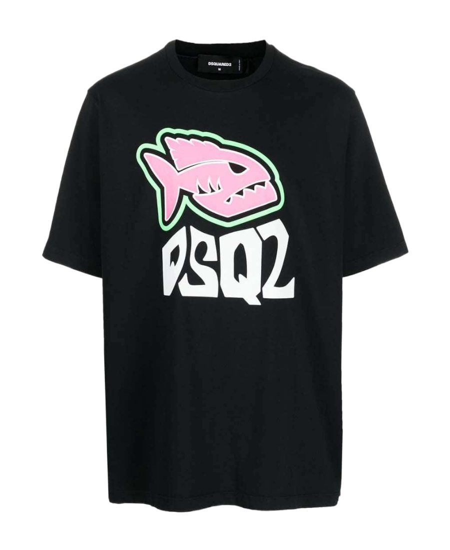 Dsquared2 Logo-print Cotton T-shirt In Black