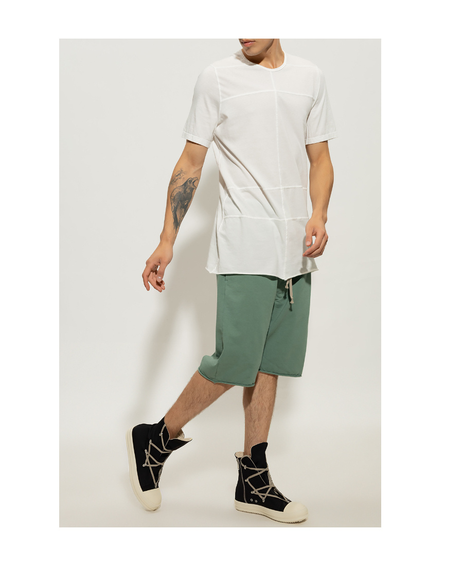 Rick Owens Drkshdw Seam-detail Short-sleeve T-shirt In White